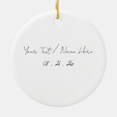 Riviera Maya Mexico Retro Zonsondergang Palm Souve Keramisch Ornament (Achterkant)