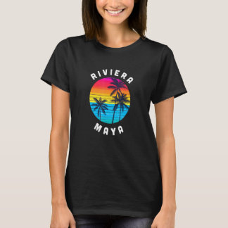 Riviera Maya Mexico Vacation Souvenir Sunset Beach T-shirt