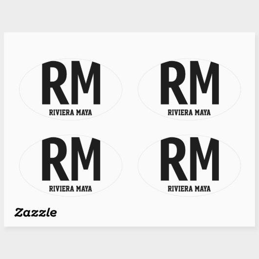 Riviera Maya Ovale Bumpersticker Ovale Sticker (Vel)