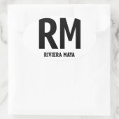 Riviera Maya Ovale Bumpersticker Ovale Sticker (Tas)