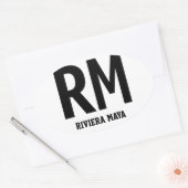 Riviera Maya Ovale Bumpersticker Sticker (Envelop)