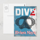 Riviera Maya  Scuba duikmasker Briefkaart (Voorkant / Achterkant)