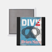 Riviera Maya  Scuba duikmasker Magneet (Voorkant / Achterkant)