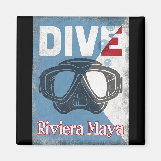 Riviera Maya  Scuba duikmasker Magneet (Voorkant)