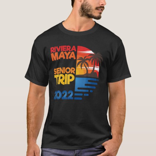 Riviera Maya Senior Trip 2022 Matchig Group Design T-shirt (Voorkant)