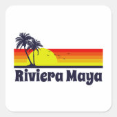 Riviera Maya Vierkante Sticker (Voorkant)