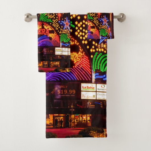Riviera Neon Lights Bad Handdoek (Insitu)