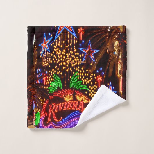 Riviera Neon Lights Bad Handdoek (Wasdoekje)