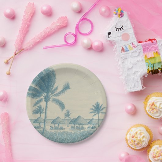 Riviera Paper Plate Papieren Bordje (Feest)
