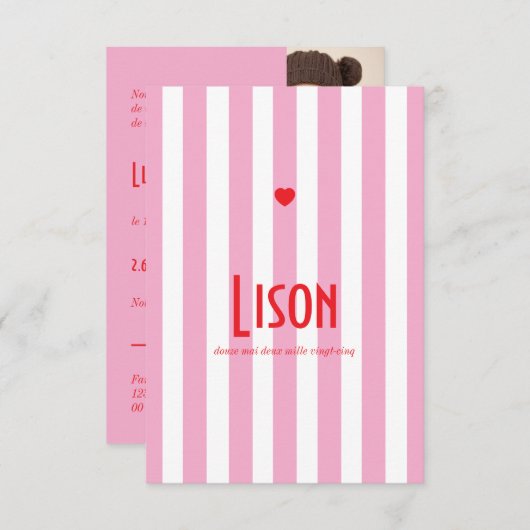 Riviera Rose Rouge Save The Date (Voorkant / Achterkant)