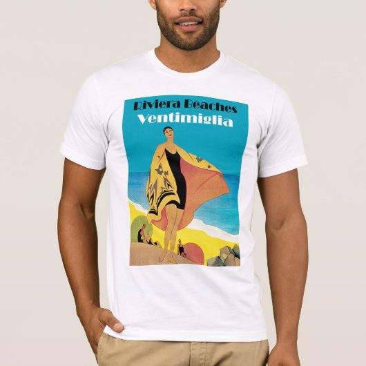 Riviera Stranden ~ San Remo T-shirt (Voorkant)