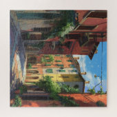 Riviera Street Uitzicht van kleurrijke Italiaanse  Legpuzzel (Horizontaal)