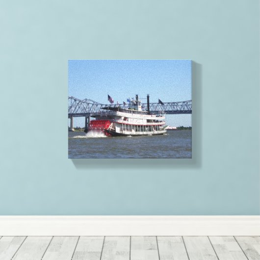 Rivierboot Canvas Afdruk (Insitu (Houten vloer))