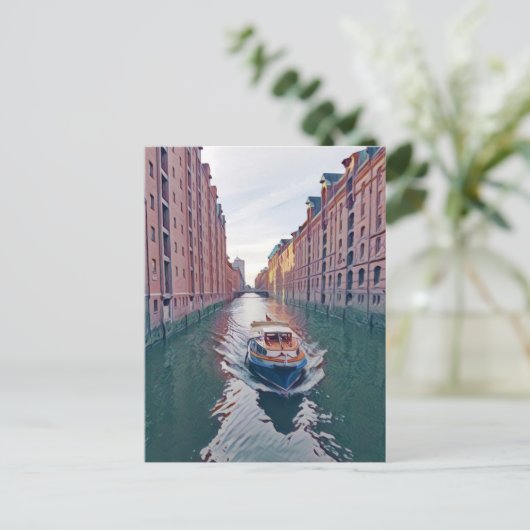 Rivierboot, Hamburg Briefkaart (Staand voorkant)