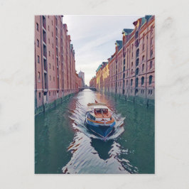 Rivierboot, Hamburg Briefkaart