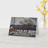 "Rivierboot haven van St. Paul" kerstkaart Kaart (Gele Bloem)
