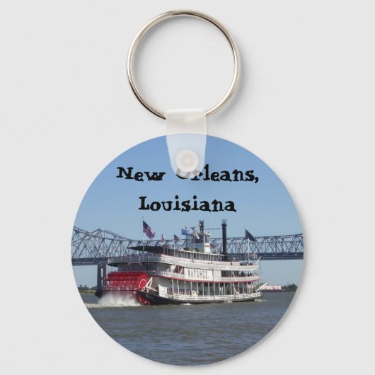Rivierboot in New Orleans Sleutelhanger (Voorkant)