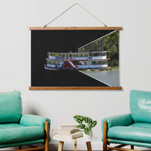 rivierboot, muur het hangen hangend wandkleed