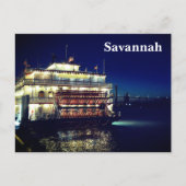 Rivierboot Peddelboot Savannah GA Fotografisch Briefkaart (Voorkant)