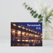 Rivierboot Rivierfront Savannah Georgia Fotografis Briefkaart (Staand voorkant)