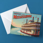 rivierboot van Mississippi Briefkaart