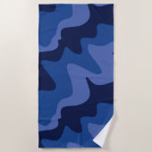 Rivierbries Navyblauw Strandlaken (Voorkant)