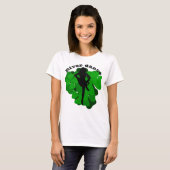 Rivierdans, Ierse dans, Groene klaver/shamrock T-shirt (Voorkant volledig)