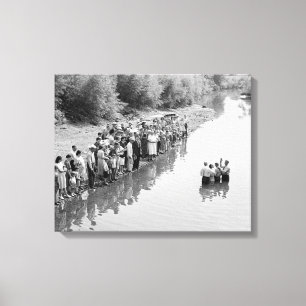 Rivierdoop, 1940 canvas afdruk