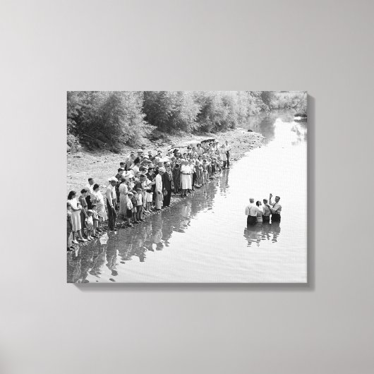 Rivierdoop, 1940 canvas afdruk (Voorkant)