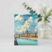 Riviere de la Bourse Bordeaux Frankrijk Reisposten Briefkaart (Staand voorkant)