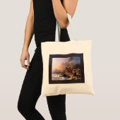 Rivière Gelée Avec Patineurs van Andreas Schelfhou Tote Bag (Voorkant (product))