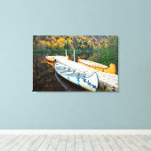 Rivière Jacques-Cartier | Rabaskas Dock Canvas Afdruk (Insitu (Houten vloer))