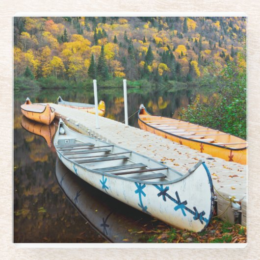 Rivière Jacques-Cartier | Rabaskas Dock Glazen Onderzetter (Voorkant)