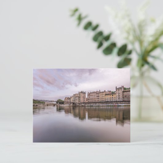 Rivière Saône in het Briefkaart van Lyon Frankrijk (Staand voorkant)