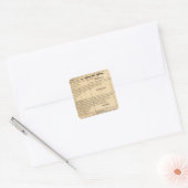 Rivieren en bergen vierkante sticker (Envelop)