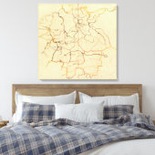 Rivieren en Valleys van Duitsland Canvas Afdruk (Insitu (Slaapkamer))