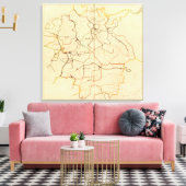 Rivieren en Valleys van Duitsland Canvas Afdruk (Insitu (Woonkamer))