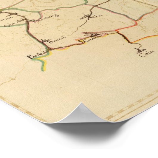 Rivieren en Valleys van Duitsland Poster (Hoek)