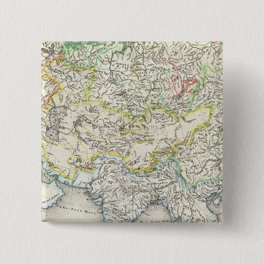 Rivieren in Azië Vierkante Button 5,1 Cm (Voorkant)