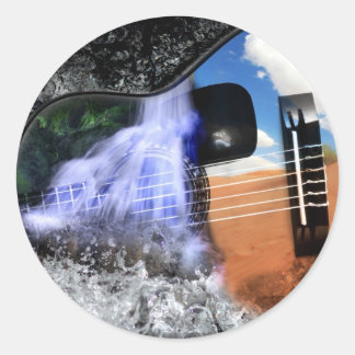 Rivieren in de woestijn ronde sticker