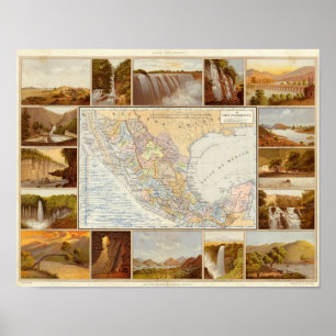 Rivieren in Mexico Poster