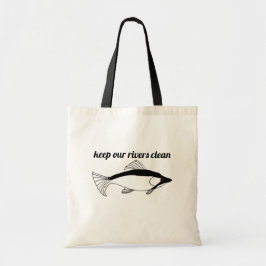 Rivieren schoon milieuactivisme Vis Tote Bag