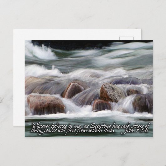 Rivieren van het Inspirerend van het levende water Briefkaart (Voorkant / Achterkant)