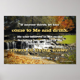 Rivieren van het levende water, John 7:37 Christel Poster