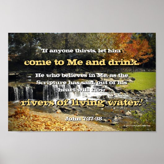 Rivieren van het levende water, John 7:37 Christel Poster (Voorkant)
