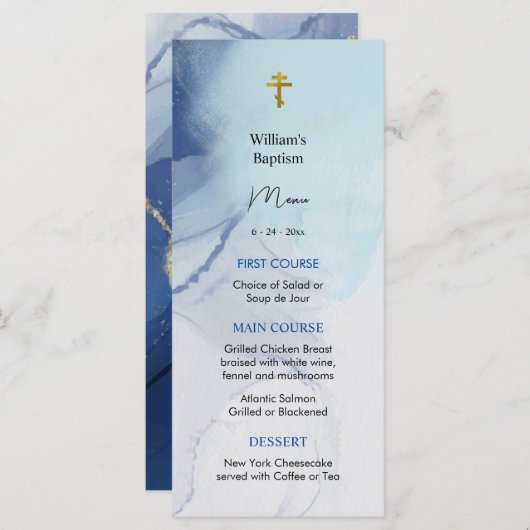 Rivieren van het Levende Water Orthodox Christelij Menu (Voorkant / Achterkant)