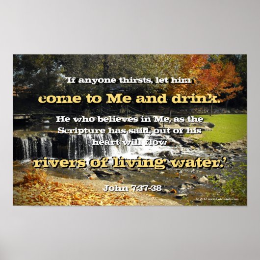 Rivieren van Levend Water, Johannes 7:37 Christeli Poster (Voorkant)