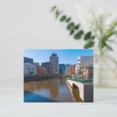 Rivierfront van Kilbourn Street in Milwaukee Briefkaart (Staand voorkant)