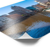 Rivierfront van Kilbourn Street in Milwaukee Foto Afdruk (Hoek)