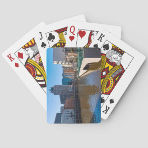 Rivierfront van Kilbourn Street in Milwaukee Pokerkaarten